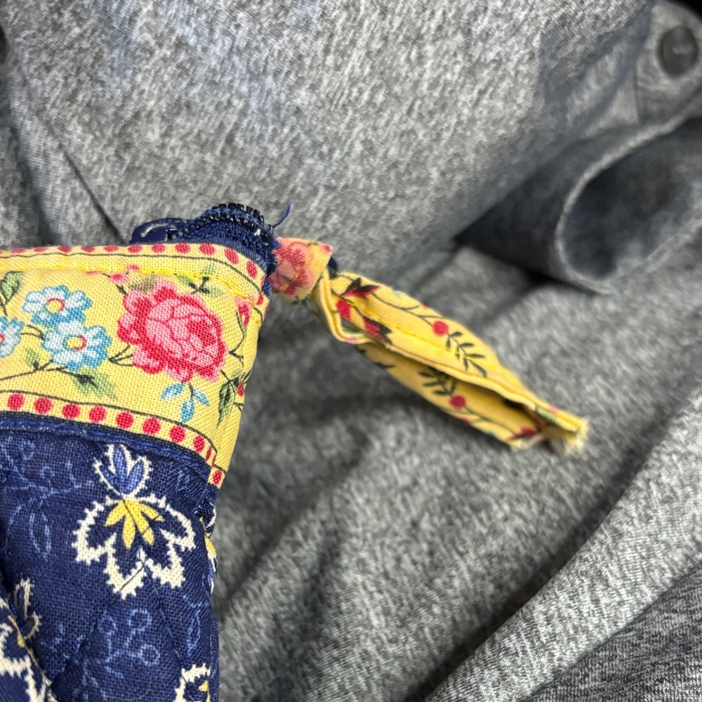 Vera Bradley MiniFloral Quilted Hand Bag - Blue and Yellow - Picture 3 of 6